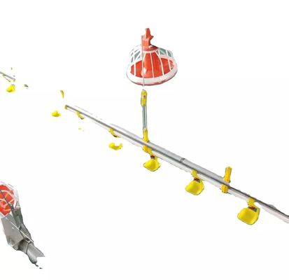 Dia.25mm Poultry Farming Machine Γαλβανιζέ σωλήνων Γραμμή Τροφοδοσίας Πουλερικών